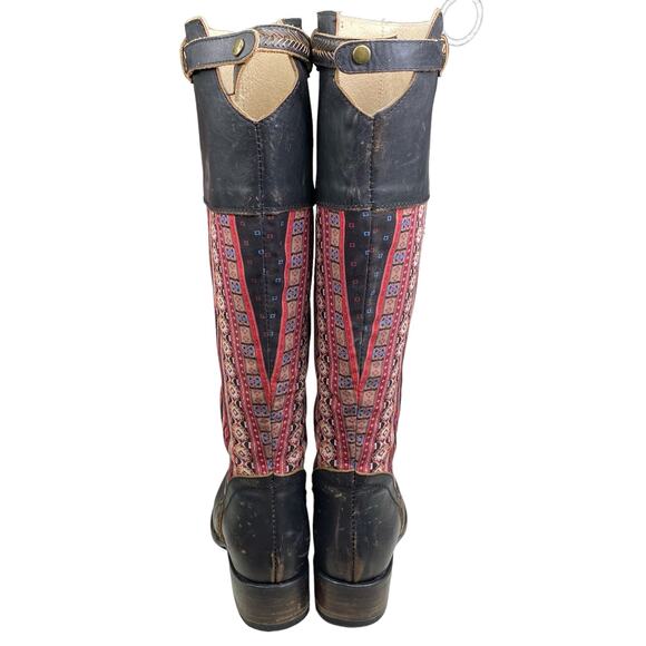 Freebird By Steven Women's Sulli Black Leather Fabric Riding Boots Size US 6 - Picture 8 of 12